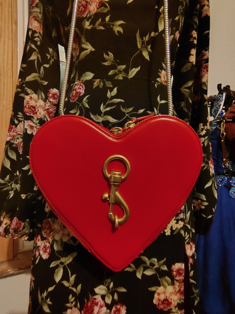 Rebecca Minkoff Red Heart Crossbody with Gold Hardware